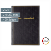 Reservierungsbuch 2026 | A4, Kunststoff, schwarz