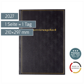 Reservierungsbuch Premium 2027 | A4, Kunststoff, schwarz
