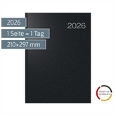 Buchkalender Mod. Conform 2026 | A4, Kunststoff, schwarz
