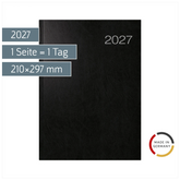 Buchkalender Mod. Conform 2027 | A4, Kunststoff, schwarz