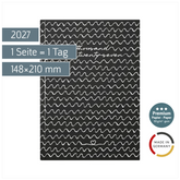 Buchkalender Premium Young Line 2027 „Waves“ | A5, Papier