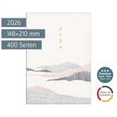 Buchkalender Premium Young Line 2026 „Simple“ | A5, Papier