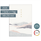 Buchkalender Premium Young Line 2026 „Simple“ | A5, Papier
