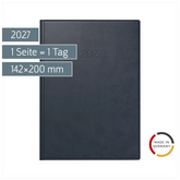 Buchkalender Mod. ROMA 1 2027 | A5, Kunstleder, blau