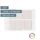 Personal- und Urlaubsplaner 2027 | 860×610 mm