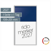 Vormerkbuch Mod. Merker 2027 | 108×201 mm, Kunststoff, dunkelblau