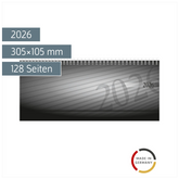 Querterminbuch Mod. septant 2026 | 305×105 mm, Kunststoff, anthrazit