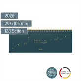 Querterminbuch Premium Young Line 2026 „Universe“ | 297×105 mm, Papier