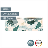 Querterminbuch Premium Young Line 2026 „Love“ | 297×105 mm, Papier