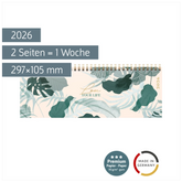 Querterminbuch Premium Young Line 2026 „Love“ | 297×105 mm, Papier