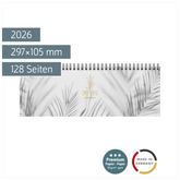 Querterminbuch Premium Young Line 2026 „Shadows“ | 297×105 mm, Papier