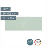 Querterminbuch Premium Young Line 2026 „Wild Flowers“ | 297×105 mm, Textil