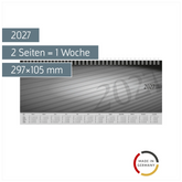 Querterminbuch Mod. Sequenz 2027 | 297×105 mm, Karton, schwarz