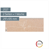 Querterminbuch 2027 „Nature“ | 297×105 mm, Karton