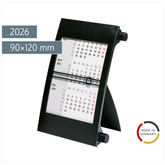 3-Monats-Tischkalender 2026 | 90×120 mm, schwarz