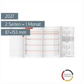 Monats-Ersatzkalendarium Mod. TM 12 2027 | 87×153 mm, Karton, weiß