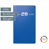 Taschenkalender Mod. Miniplaner d 15 2026 | A6, Kunststoff, blau