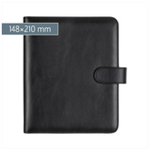 Ringbuch Zeitplansystem Timing 1 | A5, Kunstleder, schwarz