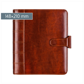 Ringbuch Zeitplansystem Timing 1 | A5, Kunstleder, braun