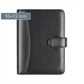 Ringbuch Zeitplansystem Timing 2 | 93×172 mm, Kunstleder, schwarz