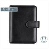 Ringbuch Zeitplansystem Timing 3 | A7, Leder, schwarz