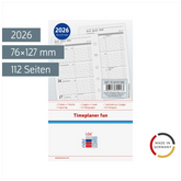 Wochenkalendarium Timeplaner fun 2026 | A7