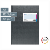 Monatsbuch | A4, 192 Seiten, Kunststoff, grau