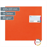 Kassenbuch | 400×320 mm, 56 Seiten, Karton, orange