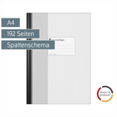 Spaltenbuch | A4, 192 Seiten, 16 Spalten, Papier, grau/schwarz