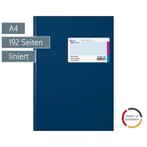 Geschäftsbuch | A4, 192 Seiten, liniert, Kunststoff, blau