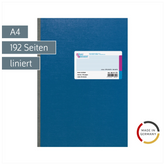 Kladde | A4, 192 Seiten, liniert, Karton, blau