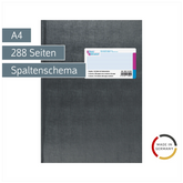 Spaltenbuch | A4, 288 Seiten, mit Seitenzahlen, 1 Spalten, Kunststoff, grau