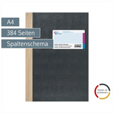 Spaltenbuch | A4, 384 Seiten, mit Seitenzahlen, 2 Spalten, Kunststoff, grau