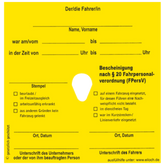 Bescheinigung national für Urlaub, Krankheit und Vertretung | 123×123 mm, gelb