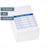 Notizblöcke „Termine“ | A7, 50 Blatt, 10 Stück