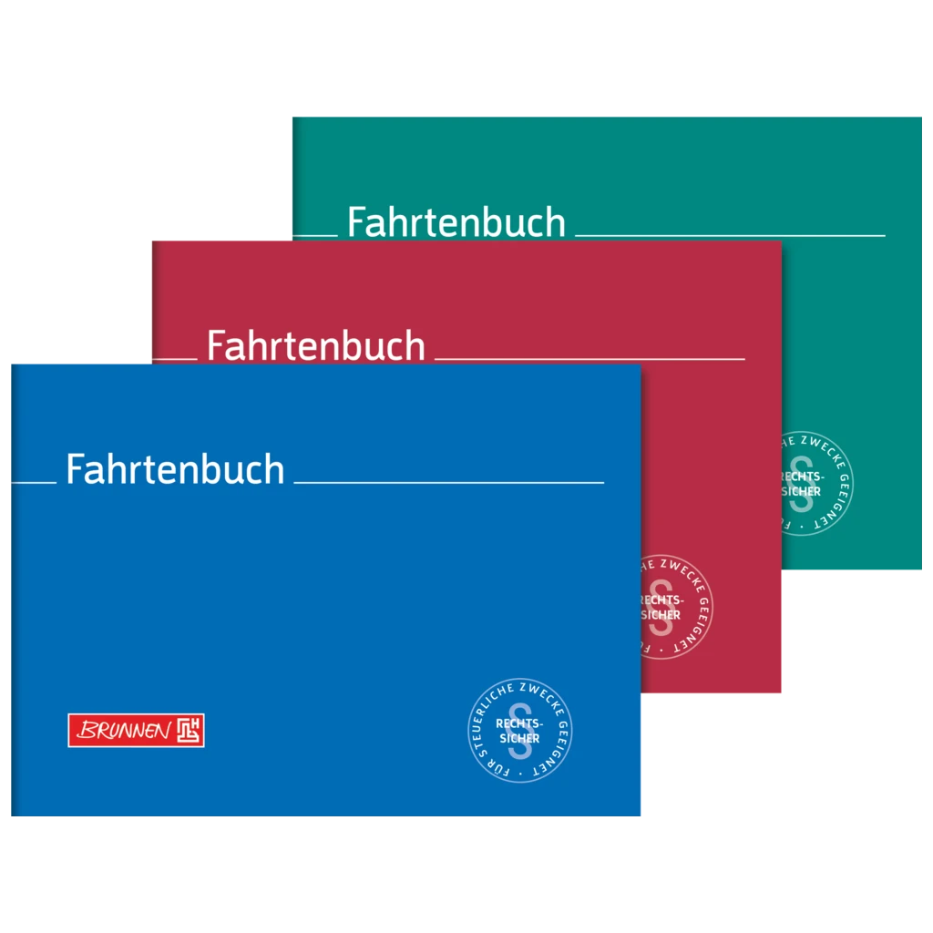 Fahrtenbuch „für Kraftfahrzeuge“ | A6 quer, 80 Seiten, Karton, sortiert