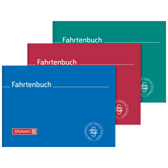 Fahrtenbuch „für Kraftfahrzeuge“ | A6 quer, 80 Seiten, Karton, sortiert