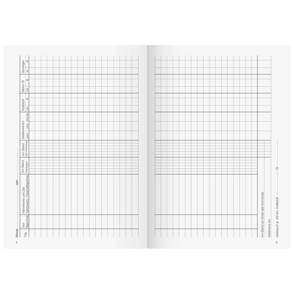 Fahrtenbuch | A5, 32 Seiten, Karton, sortiert