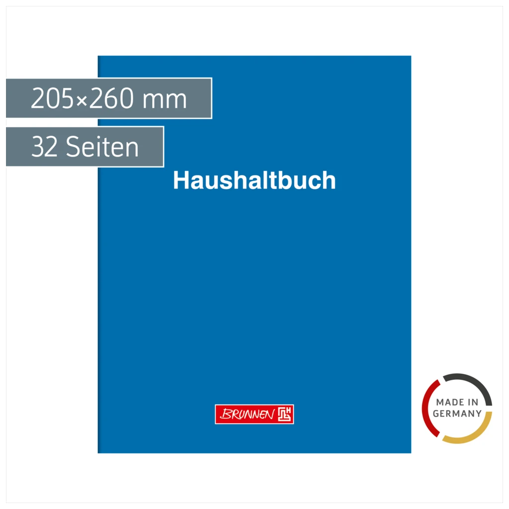 Haushaltsbuch | 205×260 mm, 32 Seiten, Karton, blau