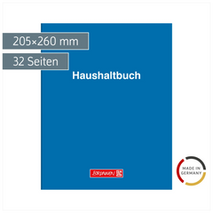 Haushaltsbuch | 205×260 mm, 32 Seiten, Karton, blau