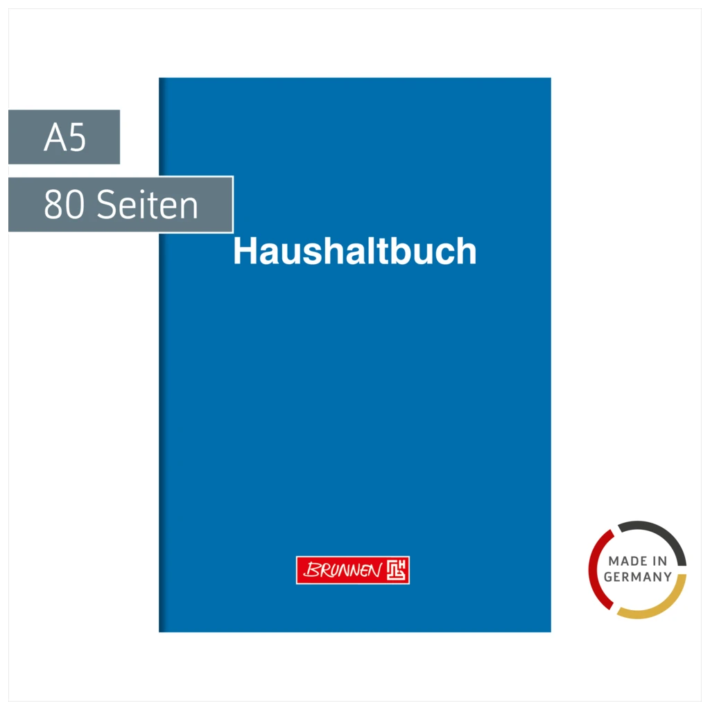 Haushaltsbuch | A5, 80 Seiten, Karton, blau