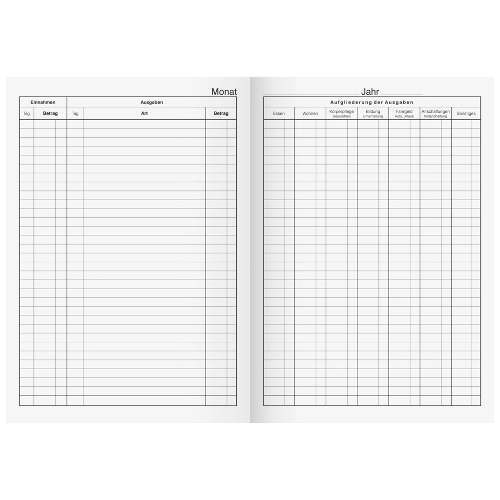 Haushaltsbuch | A5, 80 Seiten, Karton, blau