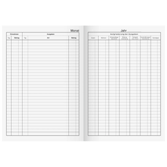 Haushaltsbuch | A5, 80 Seiten, Karton, blau