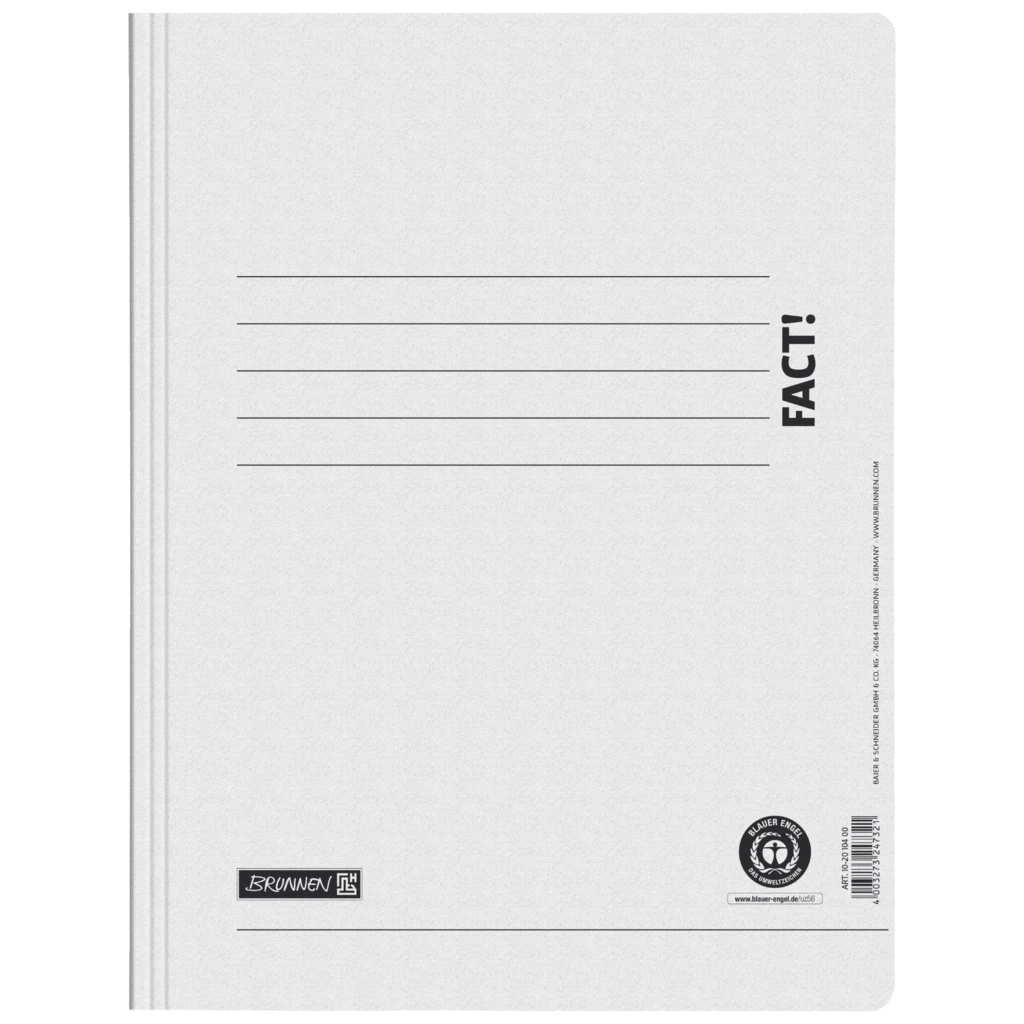 Schnellhefter FACT! Recycling | A4, Füllhöhe: 10 mm, weiß