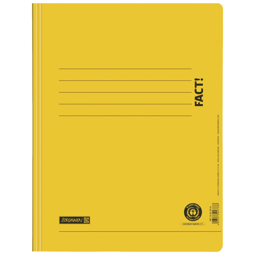 Schnellhefter FACT! Recycling | A4, Füllhöhe: 10 mm, gelb