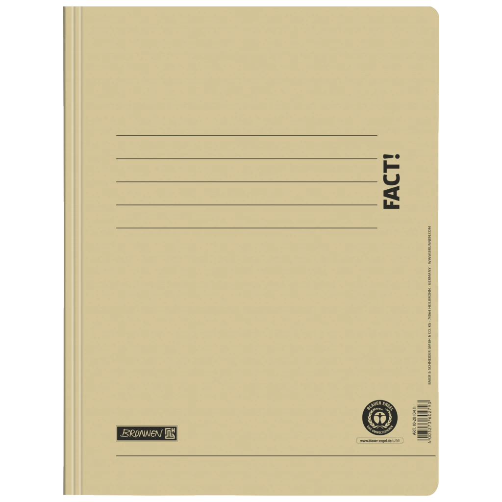 Schnellhefter FACT! Recycling | A4, Füllhöhe: 10 mm, creme/chamois