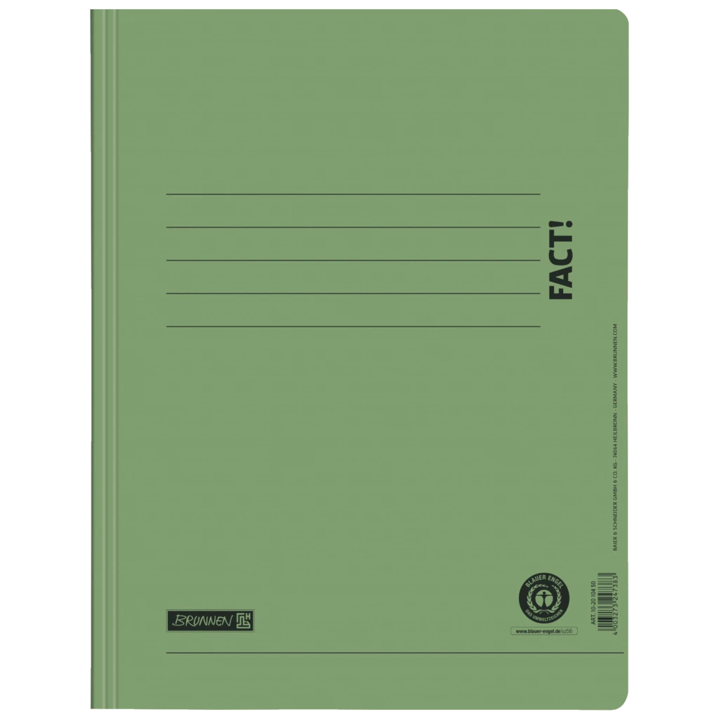 Schnellhefter FACT! Recycling | A4, Füllhöhe: 10 mm, grün