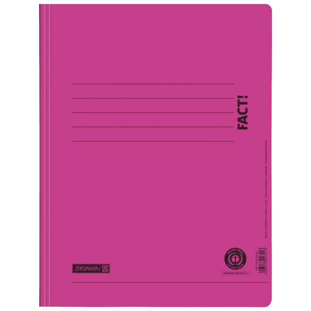 Schnellhefter FACT! Recycling | A4, Füllhöhe: 10 mm, pink