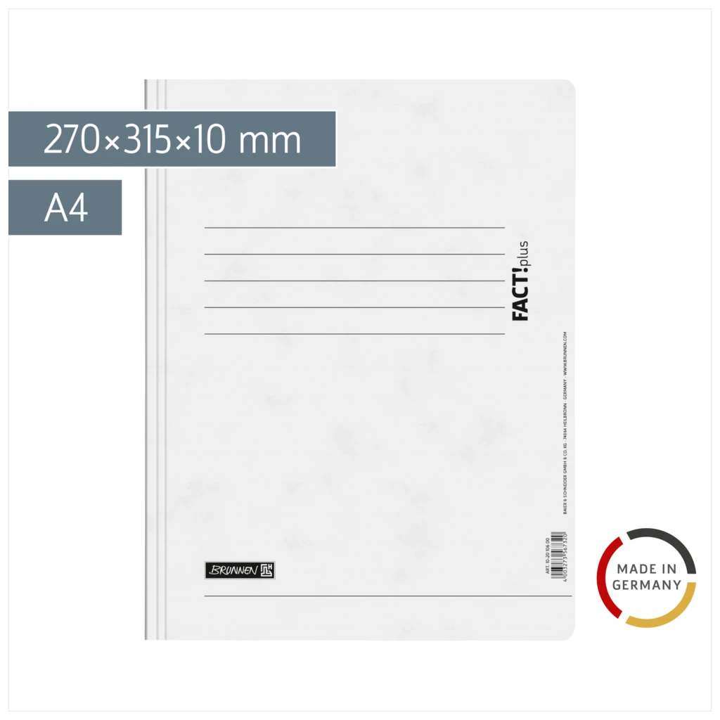 Schnellhefter FACT!plus | A4, Füllhöhe: 10 mm, weiß