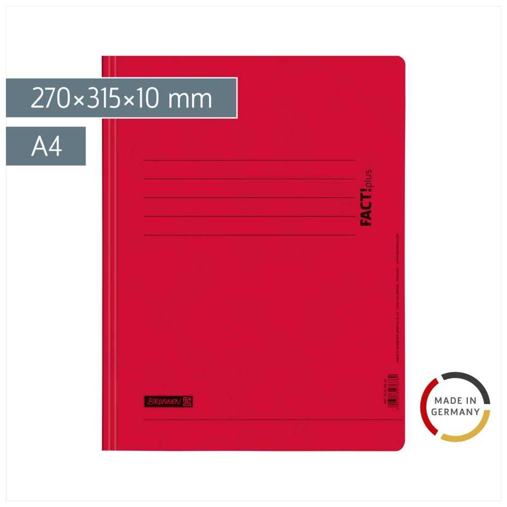 Schnellhefter FACT!plus | A4, Füllhöhe: 10 mm, rot